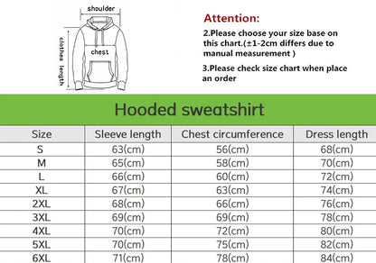 The new men's hooded sweatshirt for Spring and Autumn is casual fashionable and comfortable with 3D pattern printing