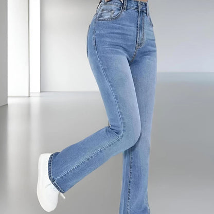 New women's hot jeans slimming European and American style casual versatile high waist washed Denim trousers for women