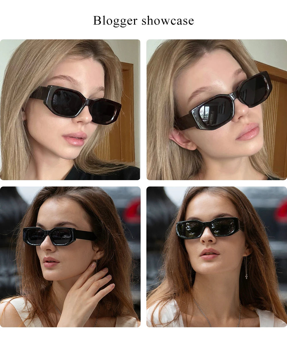 Ruiao new black classic retro designer branded concave irregular thick frame men women fashion sunglasses