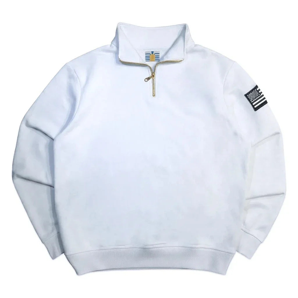 Y2K Retro Quarterzip Pullover Hoodie Embroidery Sweatshirt American Vintage Old Money Casual Streetwear Unisex Oversized Coat