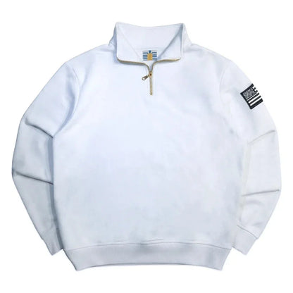 Y2K Retro Quarterzip Pullover Hoodie Embroidery Sweatshirt American Vintage Old Money Casual Streetwear Unisex Oversized Coat