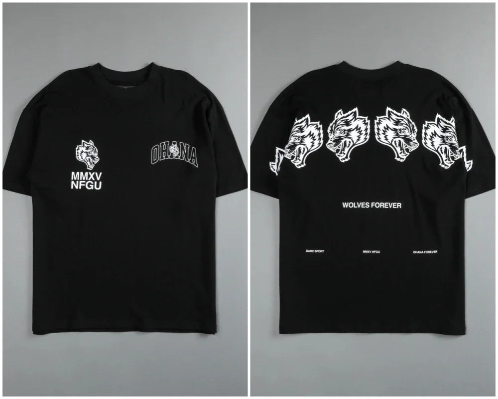 New Darc Wolves Short-sleeved T-shirts Running Fitness Tops Gym Tee