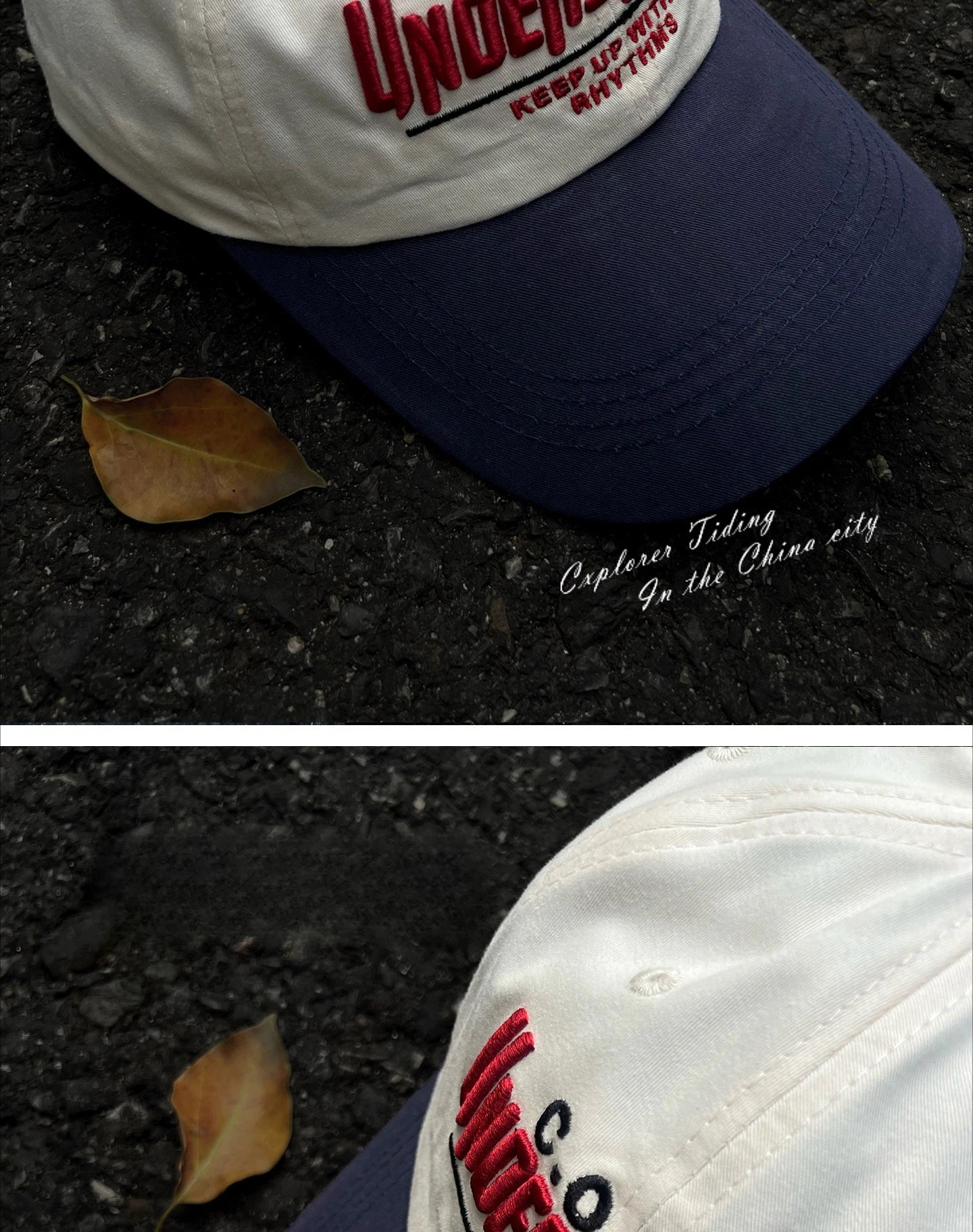 Street Color Blocked Duck Tongue Hat Looks Small, soft Top, wide Brim, deep Top, letter Baseball Cap for Men and Women