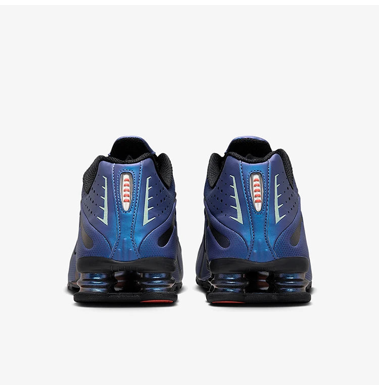 Nike genuine Shox R4 Men's Low-Top Shock-Absorbing Air Cushion Fashionable Running Shoes HQ3446-001