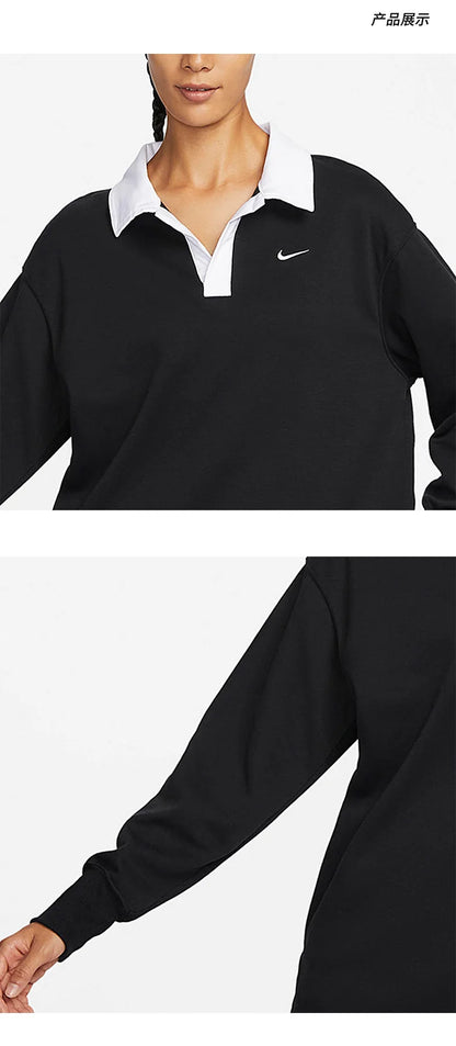 Nike Authentic Autumn New Women's Sports Casual Comfortable Lapel Pullover Hoodie FB8721-010