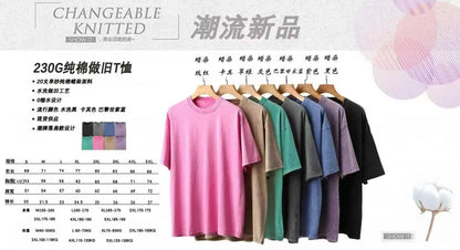 New Arrival Mens Clothes Tee Shirt Homme Graphic T-Shirts Short Sleeved Round Neck Y2k Tshirt Washed for Men Ropa Hombre