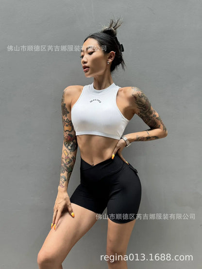 Wolf Head Fitness Yoga Bra Underwear Women's Sports Running Shock-proof Quick-drying Vest Sexy Backless