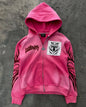 Mountainous Carving Harajuku Hoodie Y2K New Fleece Thickened Got Print Zipper Hoodie Women Street Hip Hop Joker Loose Sweatshirt