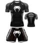 Free fighting and Boxing MuayThai Shirt shorts set Venom UFC Sets Quick-Drying Breathable Polyester Training T-Shirt Shorts set