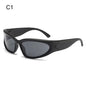 Rimless Punk Sunglasses Goggle Women Men Luxury Brand Wrap Around Sun Glasses Five Star Eyewear Sports One Piece Shades