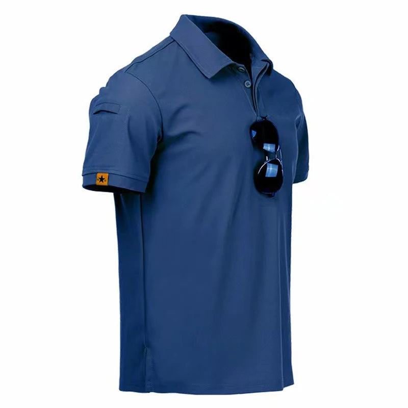 Men Summer Quick Dry T-shirt Breathable Pullover Climbing Tees Casual Cargo Shirts