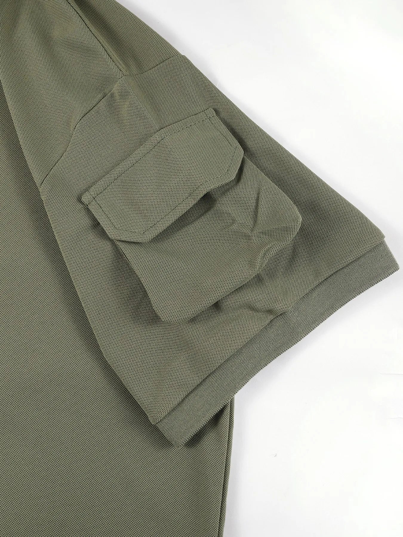 Soft Breathable Pocket Short Sleeve For Man Summer Loose Solid Polo Shirt New Fashion Daily Streetwear Sport Basic T-Shirt