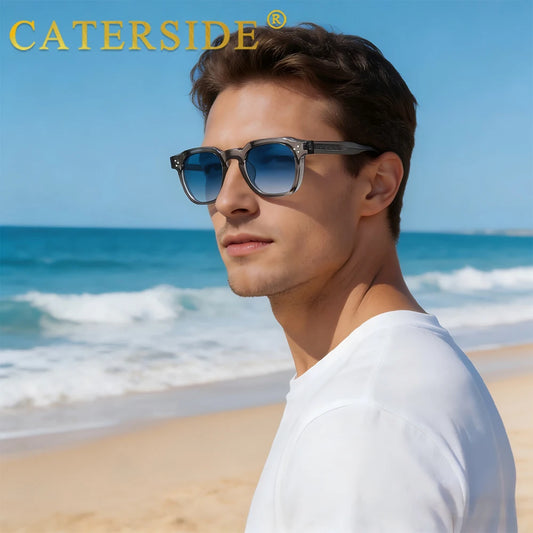CATERSIDE Fashion Unisex Sunglasses Small Frame Square Personalized Design Sun Glasses