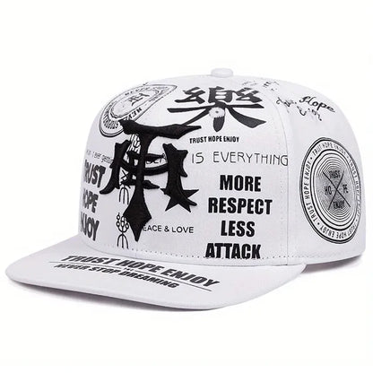 Fashionable Creative Baseball Hat T Graffiti Embroidery Street Hip Hop Hat Daily Casual Wear Sunshade Hat Flat Edge Hat