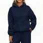 Casual Sports hoodie Sweatshirt Solid-color long-sleeve Women's Fashion Loose hoodie Women's tops pullover