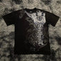 Classic Y2K Gothic Style T-shirt Print Oversized T Shirt High Street Shirts Gothic Round Neck Cotton Tops New Mens Women T Shirt