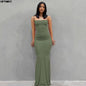 Strap Backless Long Maxi Dresses Party Club Vacation Outfits Women Sexy Casual Summer Slim Dresses Female