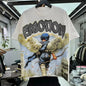 Unisex Couple Street Style Angel Print Summer Top Round Neck Short Sleeve T-Shirt