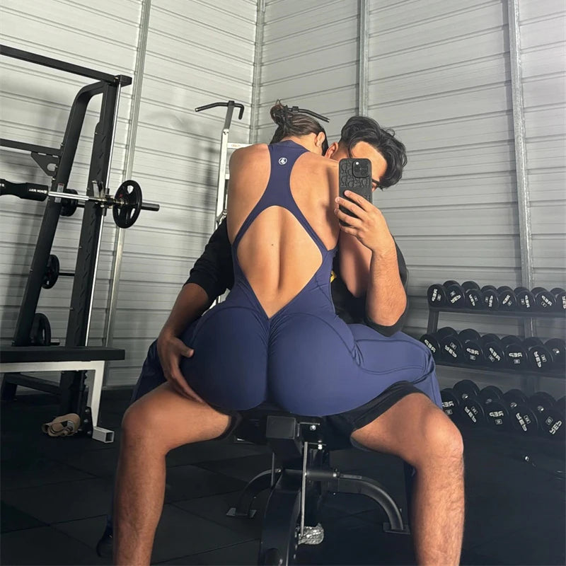Allure The Brand Zipper Women Tracksuit Yoga Set One Piece Jumpsuit Workout Scrunch Legging Rompers Sport Gym Active Suit
