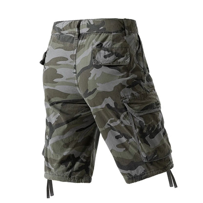 Men's Camo Cargo Shorts Outdoor Multi-Pocket Cotton Casual Shorts Summer Half Pants Breathable Shorts