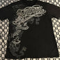 Southpole Y2K Vintage Cotton Graphic Tee Distressed Oversized Unisex T-Shirt with Gothic Print Streetwear Retro Soft Shirt Man