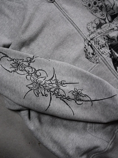 Jojo Bizarre Adventure Silver Chariot Zip Up Hoodies Women Y2k Oversized Hoodie Hip Hop Couples Harajuku Street Men Sweatshirt