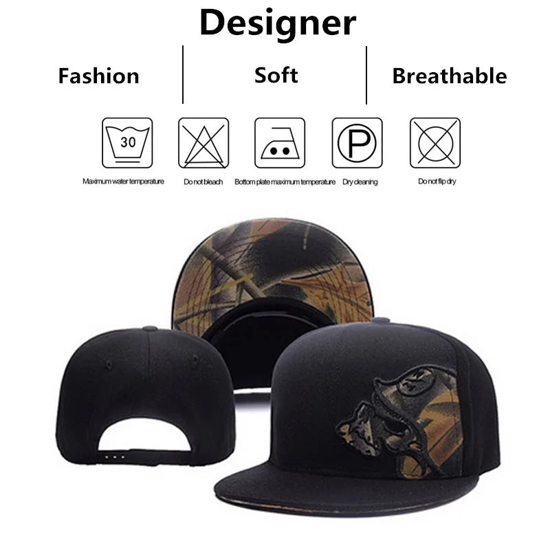 Unisex Helmeted Man Embroidery Hip-hop Hats Spring and Autumn Outdoor Adjustable Casual Baseball Caps Sunscreen Hat