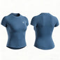 Women Bum Shaping Tee Seamless Short Sleeve Tops Gym Workout Running T-Shirts Fitness Activewear Athletic Shirts