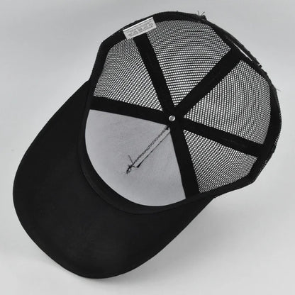 Man hat High Quality Fishing Cartoon Snapback Baseball Cap Hip Hop Dad Mesh Hat Trucker Hat Outdoor Sports Cycling Travel SunHat