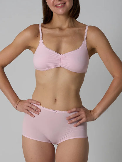 Lace Bra Set Skin-like High Elastic Breathable Women's Underwear Large Chest Small Appearance Innerwear Panties Set