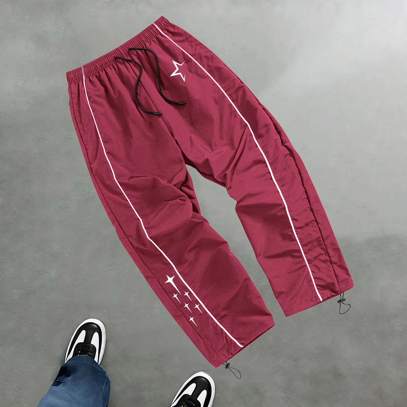 Men's Star Print Casual Sports Trouser Spring And Summer Fitness Training Trousers Suitable For Everyday Commute Trendy Outfits