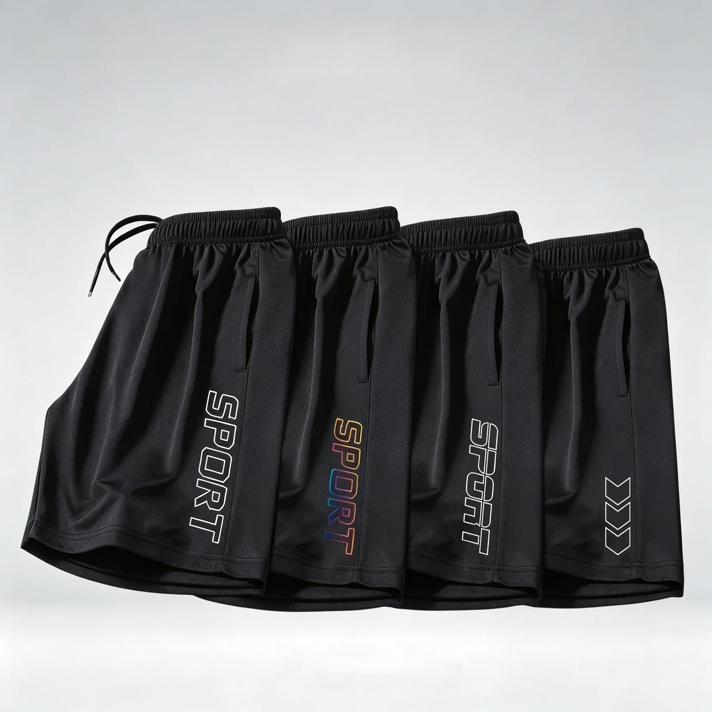 1/4 Piece Set of Men's Quick Dry Sport Shorts Breathable Gym Running Training Fitness Shorts  Casual Jogging Beach Bottoms