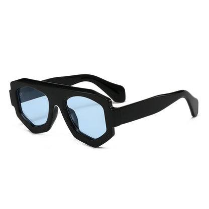 irregular square candy color sunglasses for women new fashion black yellow sun glasses