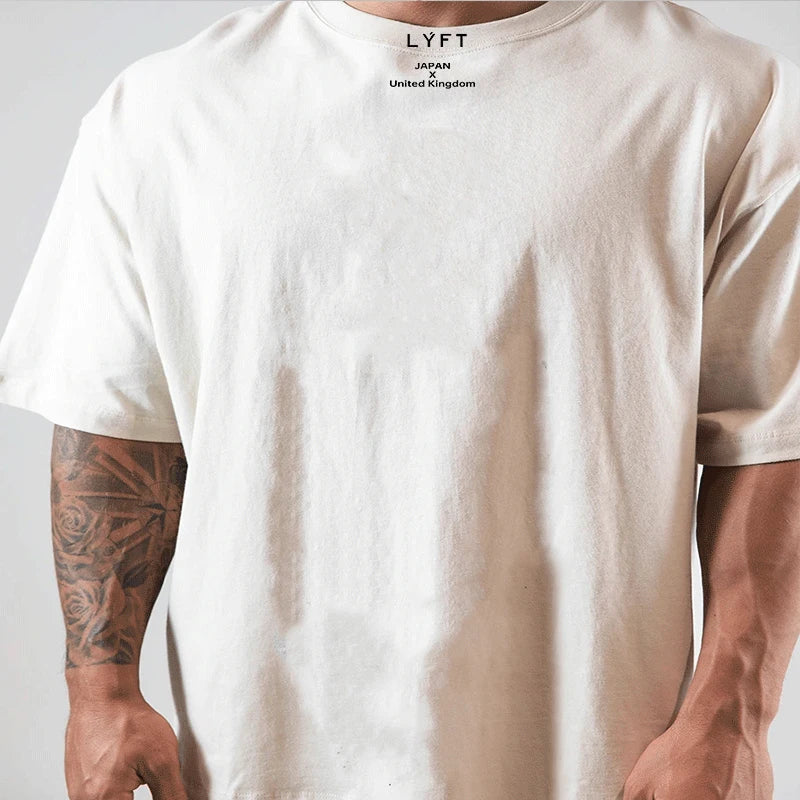 Cotton Gym Shirt Sport T Shirt Men Short Sleeve Running Shirt Men Workout Training Tees Fitness Loose large size M-XXXL