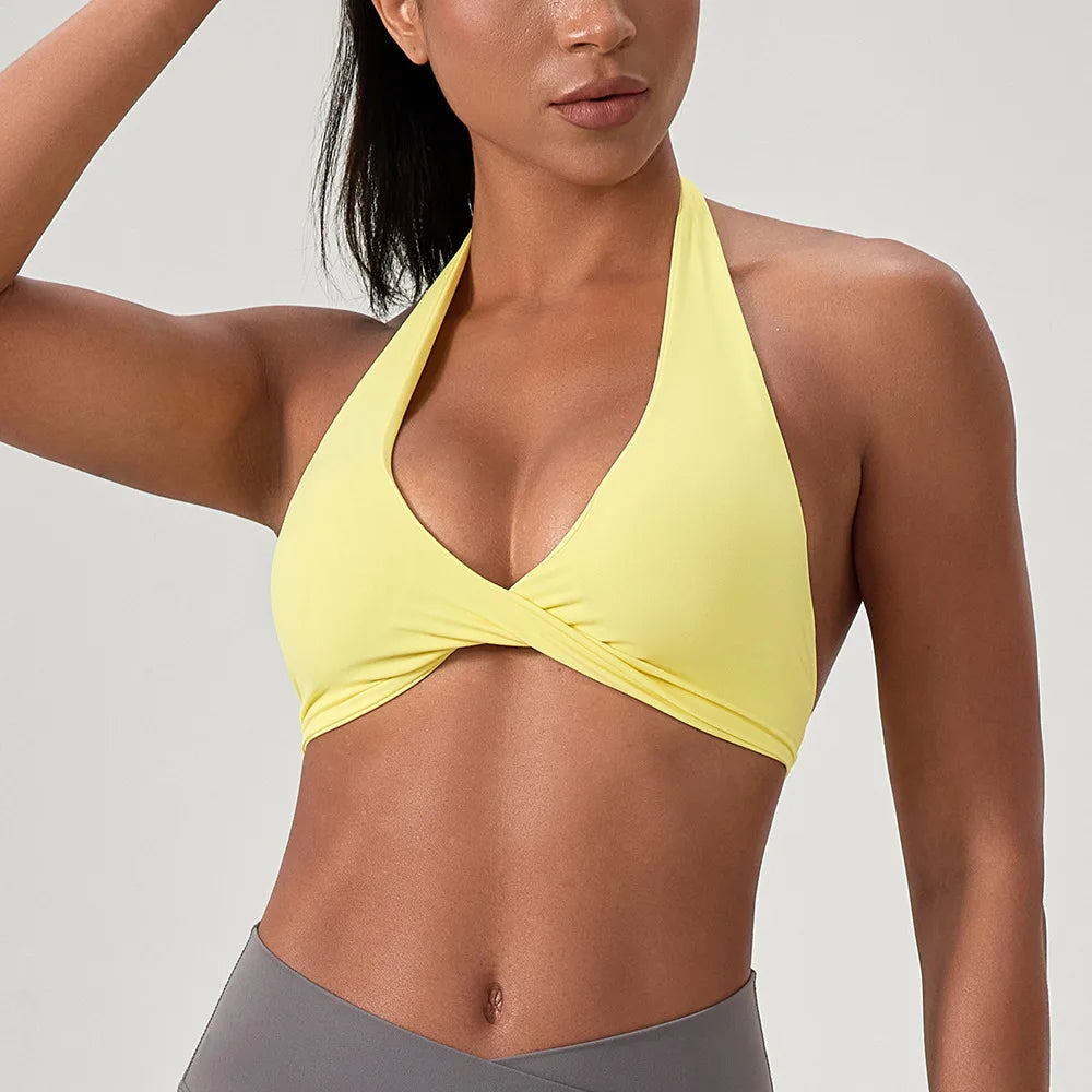 high-intensity sports bra for women's running, shockproof and high elasticity yoga vest, outdoor fitness sports bra