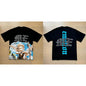 Unisex Couple Street Style Angel Print Summer Top Round Neck Short Sleeve T-Shirt