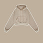Profashion  Loose Hoodies Women Autumn Winter Long Sleeve Crop Top Streetwear Solid Drawstring Hooded Shirt Casual Female Sweatshirt