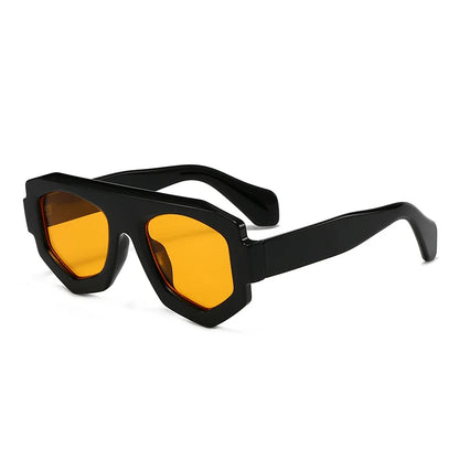 irregular square candy color sunglasses for women new fashion black yellow sun glasses
