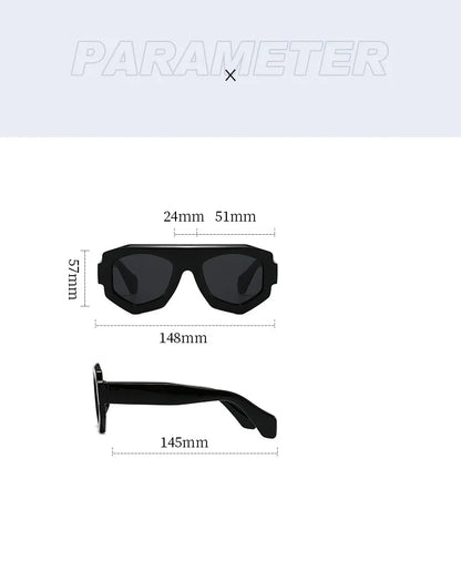 irregular square candy color sunglasses for women new fashion black yellow sun glasses