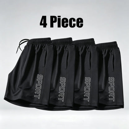 1/4 Piece Set of Men's Quick Dry Sport Shorts Breathable Gym Running Training Fitness Shorts  Casual Jogging Beach Bottoms