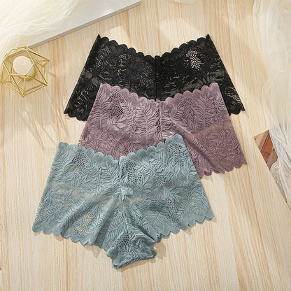 3pcs Women's Sexy Lace Bras for Women With Floral Edges seduction seamless briefs Exquisite Underwear  Comfort Underpants