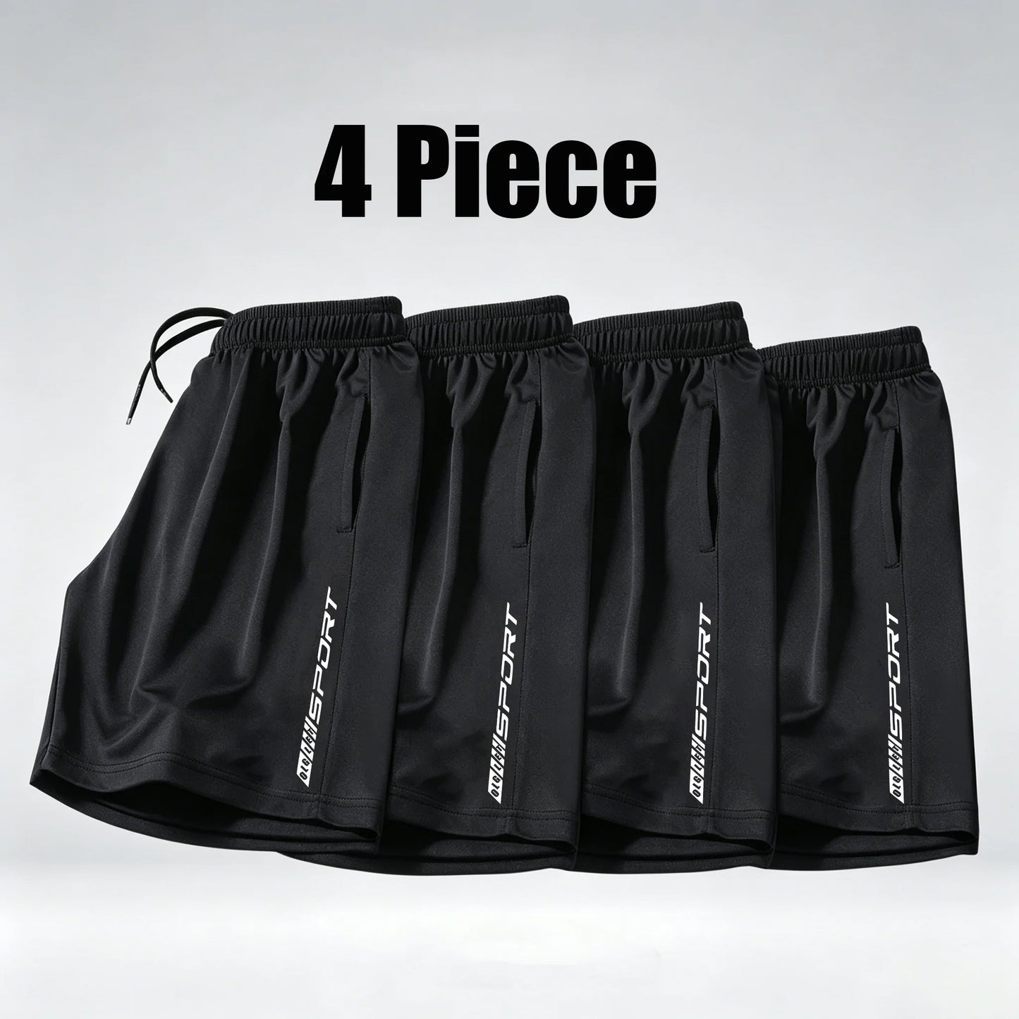 1/4 Piece Set of Men's Quick Dry Sport Shorts Breathable Gym Running Training Fitness Shorts  Casual Jogging Beach Bottoms
