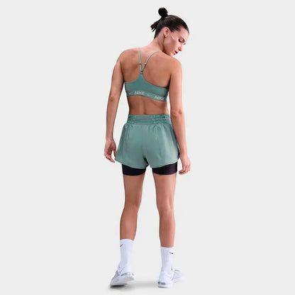 Nike Women's Dri-FIT Mid-Rise 3-Inch Sportswear Sweatpants with Brief-Lined Gym Shorts Breathable Running Trousers