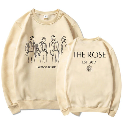 The Rose Kpop Sweatshirt Back To Me Hoodie Korean Group Pullover Women Long Sleeve Sweatshirts Graphic Hoodies Kpop Fans Gift