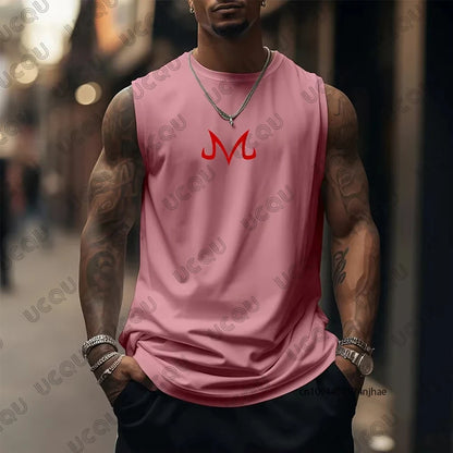 New Dragon Ball Anime Print Sleeveless T-shirt For Men Summer Sports Fitness Vest Tank Top Casual Unisex Tops