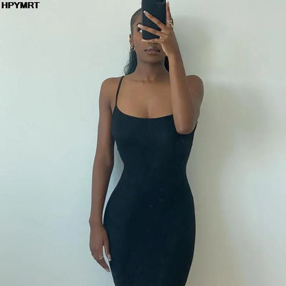Strap Backless Long Maxi Dresses Party Club Vacation Outfits Women Sexy Casual Summer Slim Dresses Female