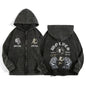 Darc Wolves Sport Zip Up Hoodies for Unisex Cotton Print Gothic Harajuku Jacket Hooded Sweatshirts Casual Manga Pullover