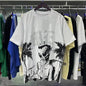 Unisex Couple Street Style Angel Print Summer Top Round Neck Short Sleeve T-Shirt