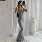 Strap Backless Long Maxi Dresses Party Club Vacation Outfits Women Sexy Casual Summer Slim Dresses Female