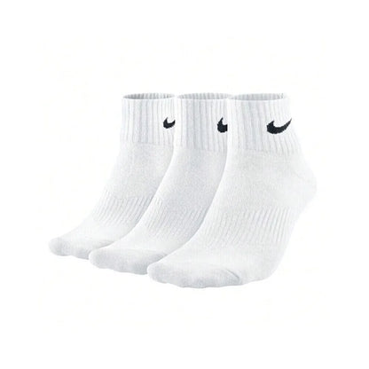 Nike Unisex 3-Pair Pack: Comfortable and Breathable Short, Mid-Calf, Training Socks, and High-Calf Athletic Socks SX7677-100